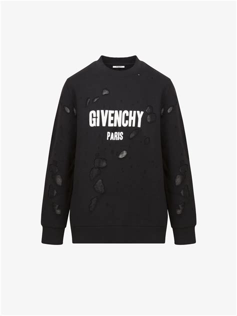 givenchy sweatshirt women's|sweatshirt Givenchy paris destroyed.